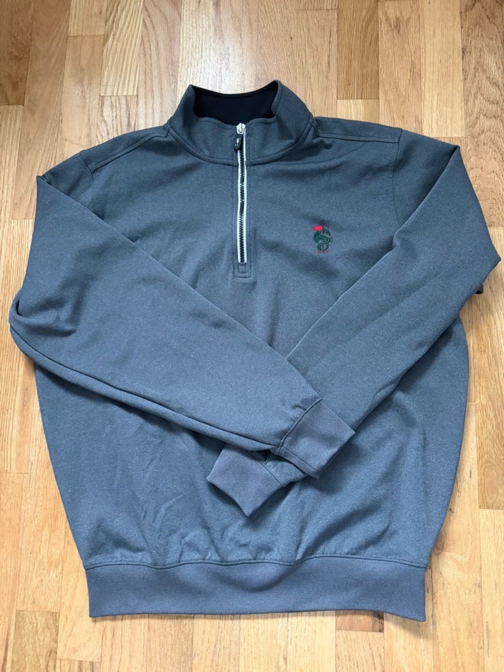 MONTEREY PENINSULA COUNTRY CLUB MENS FAIRWAY& GREENE CHARCOAL QUARTER ZIP M